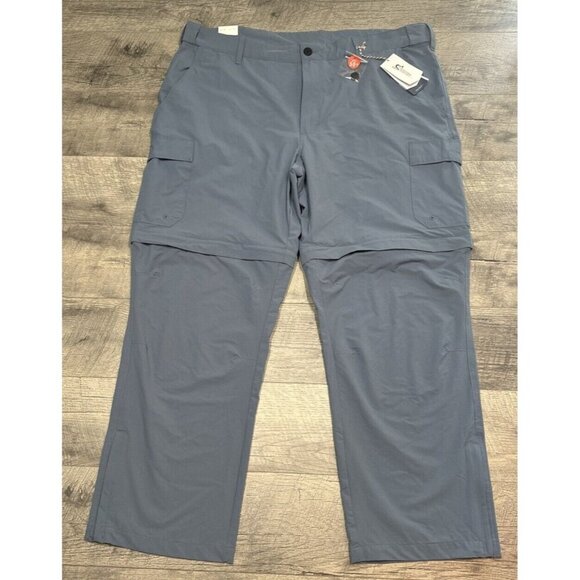 World Wide Sportsman Cargo Pants Mens 44x30 Blue Convertible UPF Stretch NEW - Picture 1 of 8
